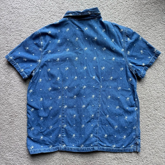 Denim & Co Floral Stitching Shirt - Picture 4 of 5